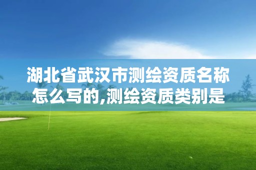 湖北省武漢市測繪資質名稱怎么寫的,測繪資質類別是什么。