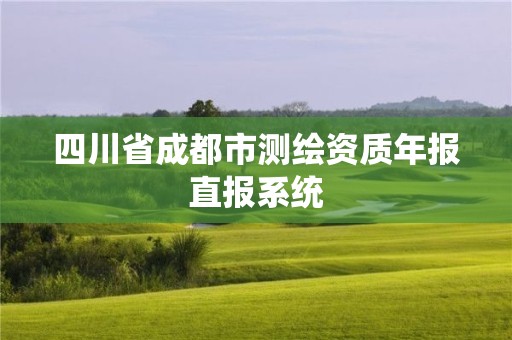 四川省成都市測繪資質年報直報系統