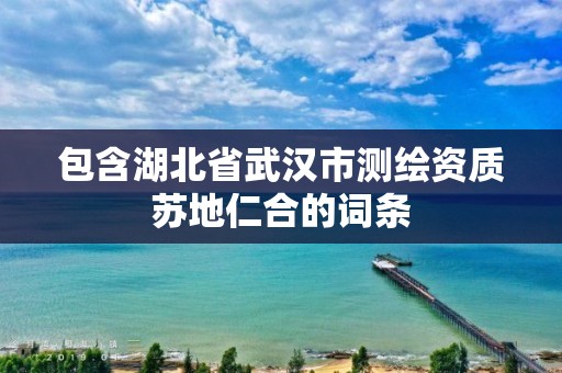 包含湖北省武漢市測(cè)繪資質(zhì)蘇地仁合的詞條