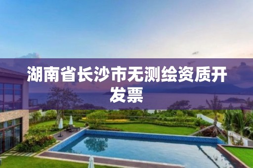 湖南省長沙市無測繪資質開發票