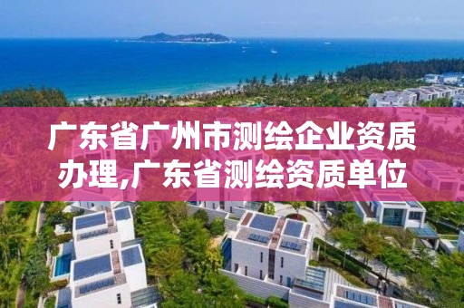 廣東省廣州市測繪企業資質辦理,廣東省測繪資質單位名單