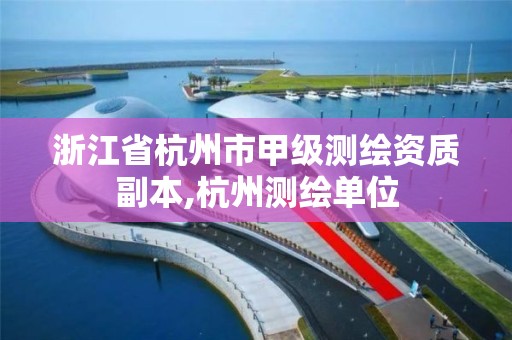 浙江省杭州市甲級測繪資質副本,杭州測繪單位