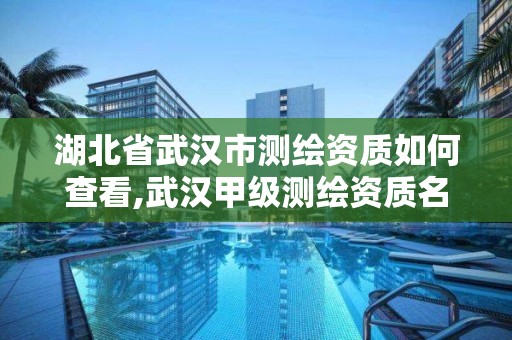 湖北省武漢市測繪資質如何查看,武漢甲級測繪資質名錄