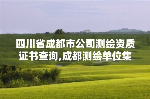 四川省成都市公司測繪資質證書查詢,成都測繪單位集中在哪些地方。