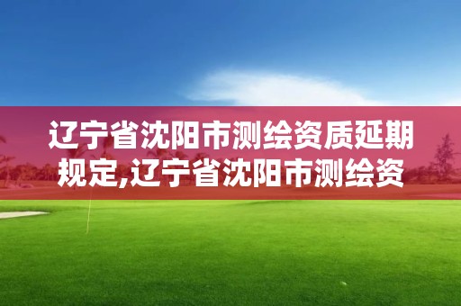 遼寧省沈陽市測繪資質延期規定,遼寧省沈陽市測繪資質延期規定公告