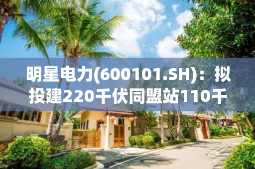 明星電力(600101.SH)：擬投建220千伏同盟站110千伏配套出線工程