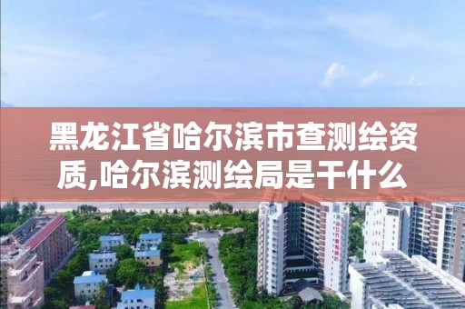 黑龍江省哈爾濱市查測繪資質(zhì),哈爾濱測繪局是干什么的