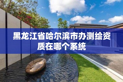 黑龍江省哈爾濱市辦測(cè)繪資質(zhì)在哪個(gè)系統(tǒng)