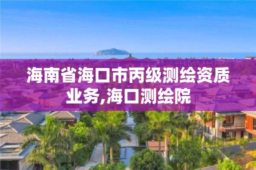 海南省海口市丙級測繪資質業務,海口測繪院