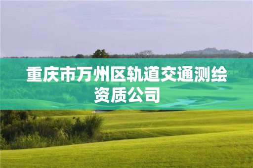 重慶市萬州區軌道交通測繪資質公司