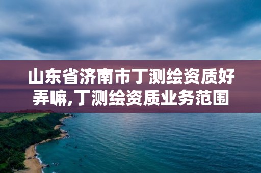 山東省濟南市丁測繪資質好弄嘛,丁測繪資質業務范圍