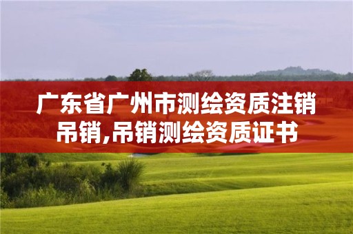 廣東省廣州市測繪資質(zhì)注銷吊銷,吊銷測繪資質(zhì)證書