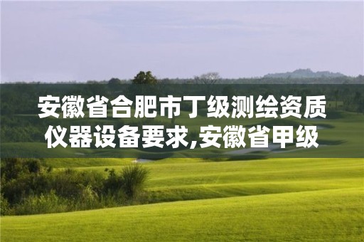 安徽省合肥市丁級測繪資質儀器設備要求,安徽省甲級測繪資質單位。