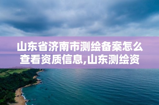 山東省濟南市測繪備案怎么查看資質信息,山東測繪資質管理平臺