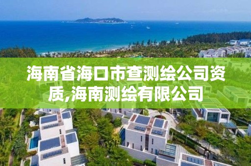 海南省海口市查測繪公司資質,海南測繪有限公司