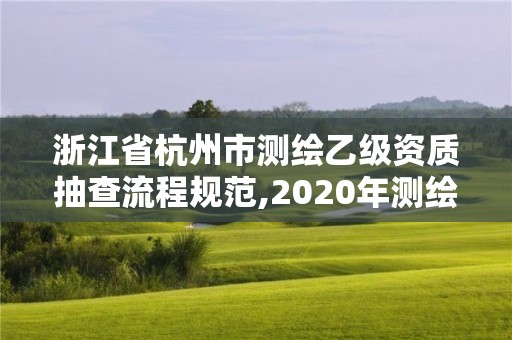 浙江省杭州市測繪乙級資質抽查流程規范,2020年測繪乙級資質申報條件