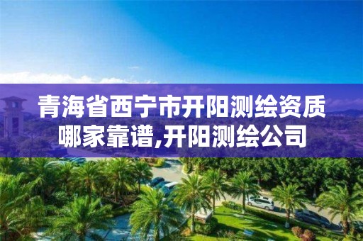 青海省西寧市開陽測繪資質哪家靠譜,開陽測繪公司