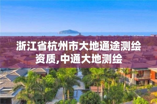 浙江省杭州市大地通途測繪資質,中通大地測繪