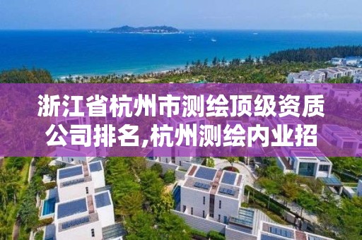 浙江省杭州市測繪頂級資質公司排名,杭州測繪內業招聘信息2020