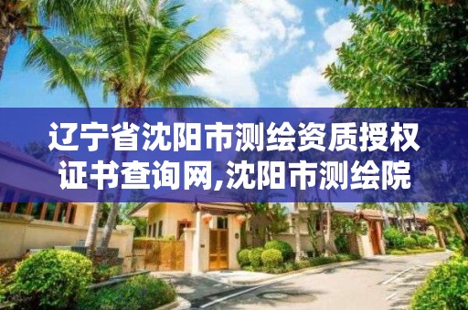 遼寧省沈陽市測繪資質授權證書查詢網,沈陽市測繪院電話。