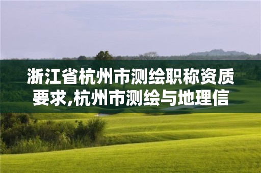 浙江省杭州市測繪職稱資質要求,杭州市測繪與地理信息行業協會