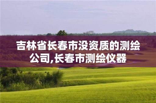 吉林省長春市沒資質的測繪公司,長春市測繪儀器