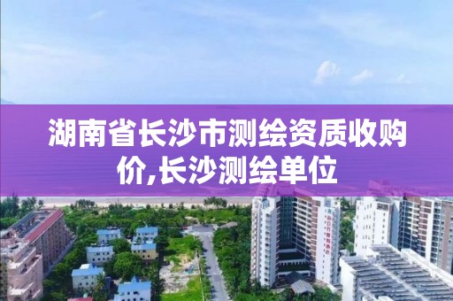 湖南省長沙市測繪資質收購價,長沙測繪單位