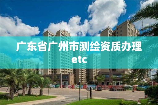 廣東省廣州市測繪資質辦理etc