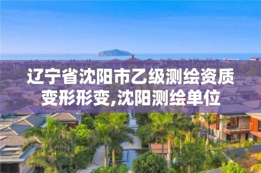 遼寧省沈陽市乙級測繪資質(zhì)變形形變,沈陽測繪單位