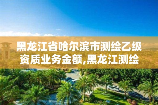 黑龍江省哈爾濱市測(cè)繪乙級(jí)資質(zhì)業(yè)務(wù)金額,黑龍江測(cè)繪公司乙級(jí)資質(zhì)