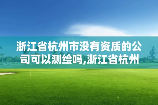 浙江省杭州市沒有資質的公司可以測繪嗎,浙江省杭州市沒有資質的公司可以測繪嗎知乎。