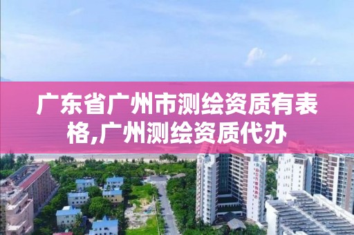 廣東省廣州市測繪資質(zhì)有表格,廣州測繪資質(zhì)代辦