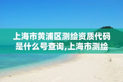 上海市黃浦區測繪資質代碼是什么號查詢,上海市測繪產品質量監督檢驗站。