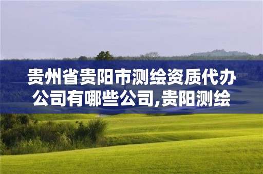 貴州省貴陽市測繪資質代辦公司有哪些公司,貴陽測繪公司招聘信息。