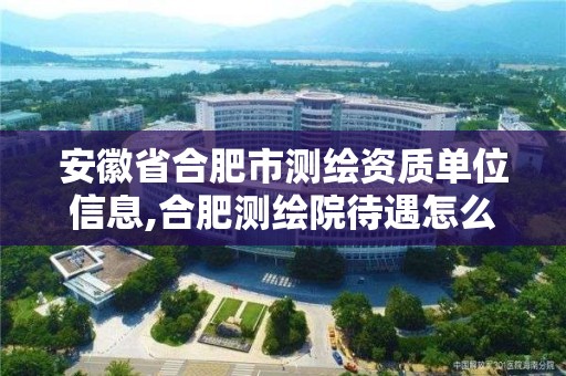 安徽省合肥市測繪資質單位信息,合肥測繪院待遇怎么樣