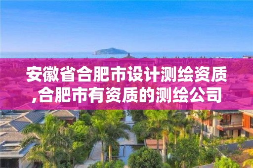 安徽省合肥市設計測繪資質,合肥市有資質的測繪公司。