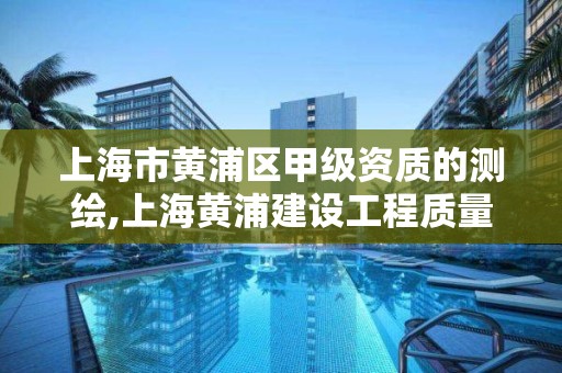 上海市黃浦區甲級資質的測繪,上海黃浦建設工程質量檢測有限公司