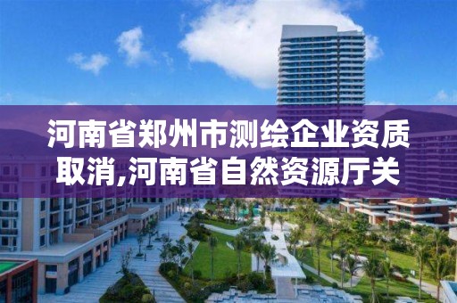 河南省鄭州市測繪企業(yè)資質(zhì)取消,河南省自然資源廳關(guān)于延長測繪資質(zhì)證書有效期的公告