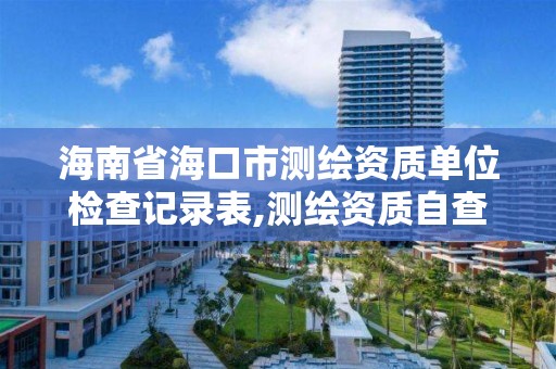 海南省海口市測繪資質單位檢查記錄表,測繪資質自查報告。