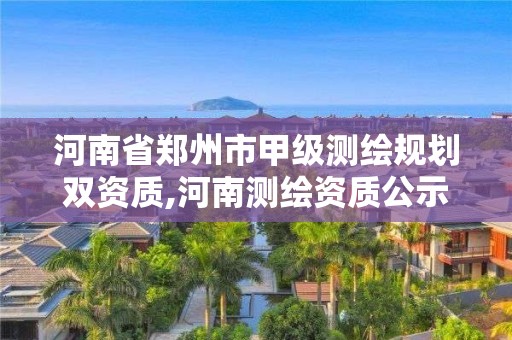 河南省鄭州市甲級測繪規(guī)劃雙資質(zhì),河南測繪資質(zhì)公示