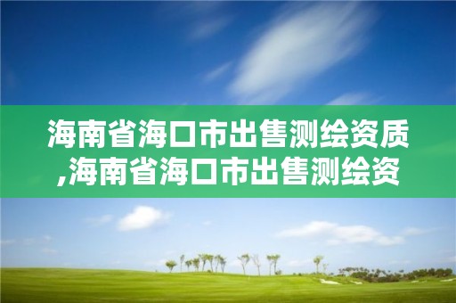 海南省海口市出售測繪資質(zhì),海南省海口市出售測繪資質(zhì)的公司