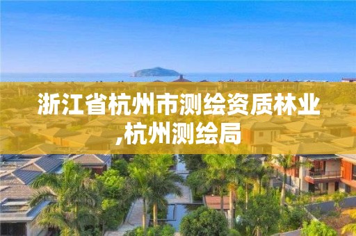 浙江省杭州市測繪資質林業,杭州測繪局