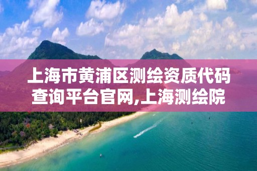 上海市黃浦區測繪資質代碼查詢平臺官網,上海測繪院地址浦東。