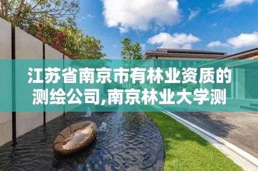 江蘇省南京市有林業資質的測繪公司,南京林業大學測繪工程專業認證。