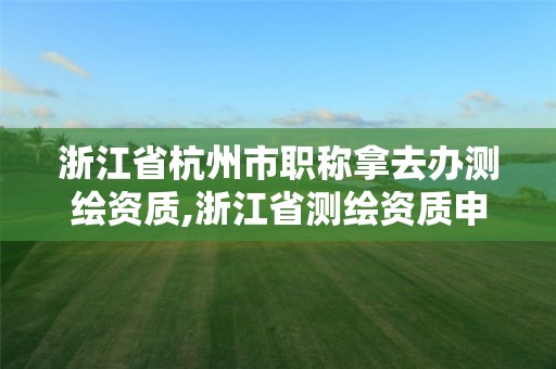 浙江省杭州市職稱拿去辦測繪資質,浙江省測繪資質申請需要什么條件