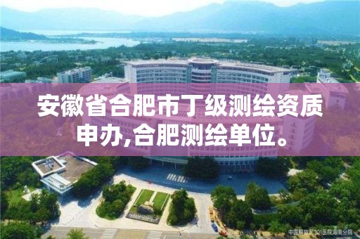 安徽省合肥市丁級測繪資質(zhì)申辦,合肥測繪單位。