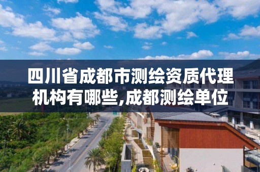 四川省成都市測繪資質代理機構有哪些,成都測繪單位集中在哪些地方。