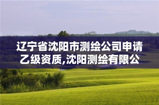 遼寧省沈陽市測繪公司申請乙級資質,沈陽測繪有限公司