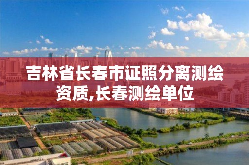 吉林省長春市證照分離測繪資質,長春測繪單位