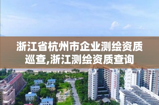 浙江省杭州市企業(yè)測繪資質巡查,浙江測繪資質查詢